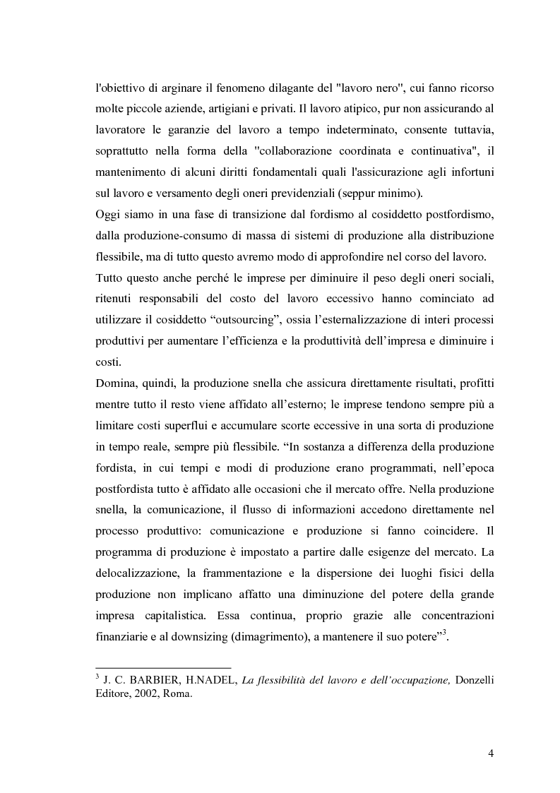 Anteprima della tesi: La flessibilità nel mercato del lavoro italiano, Pagina 4