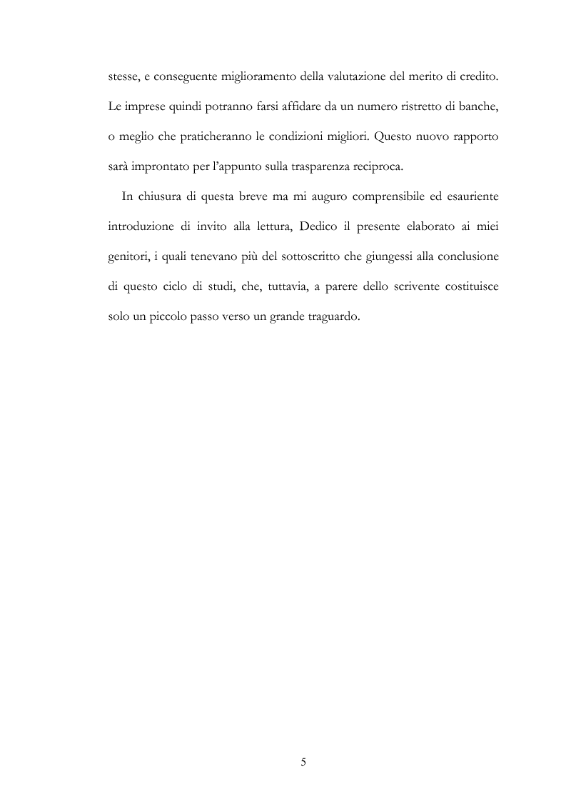 Anteprima della tesi: Il finanziamento delle imprese alla luce degli Accordi di Basilea 2, Pagina 5