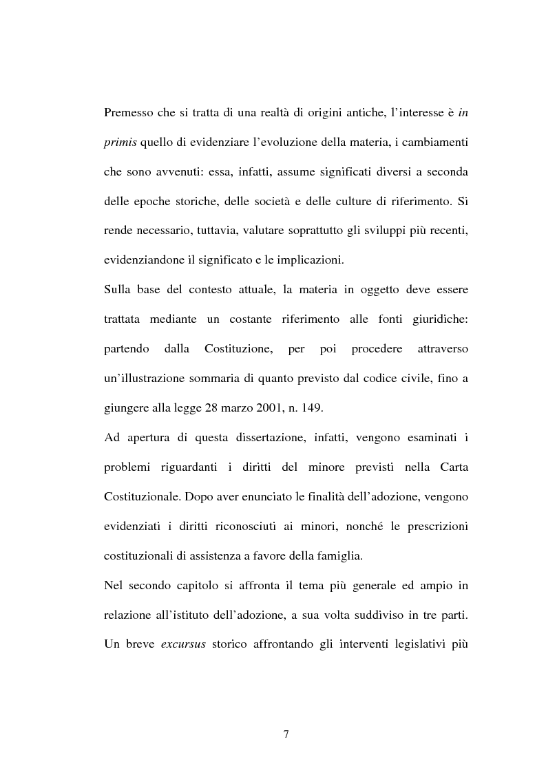 Anteprima della tesi: La tutela costituzionale ed internazionale del minore in stato di adozione, Pagina 2