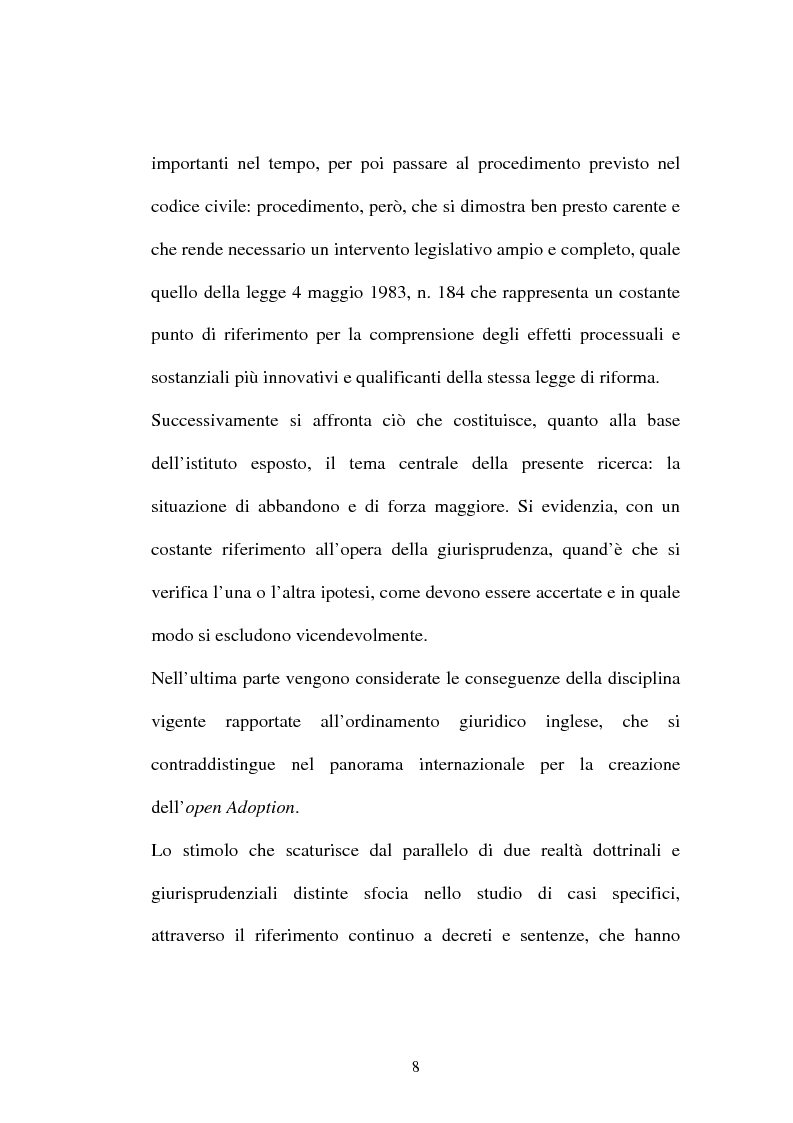 Anteprima della tesi: La tutela costituzionale ed internazionale del minore in stato di adozione, Pagina 3