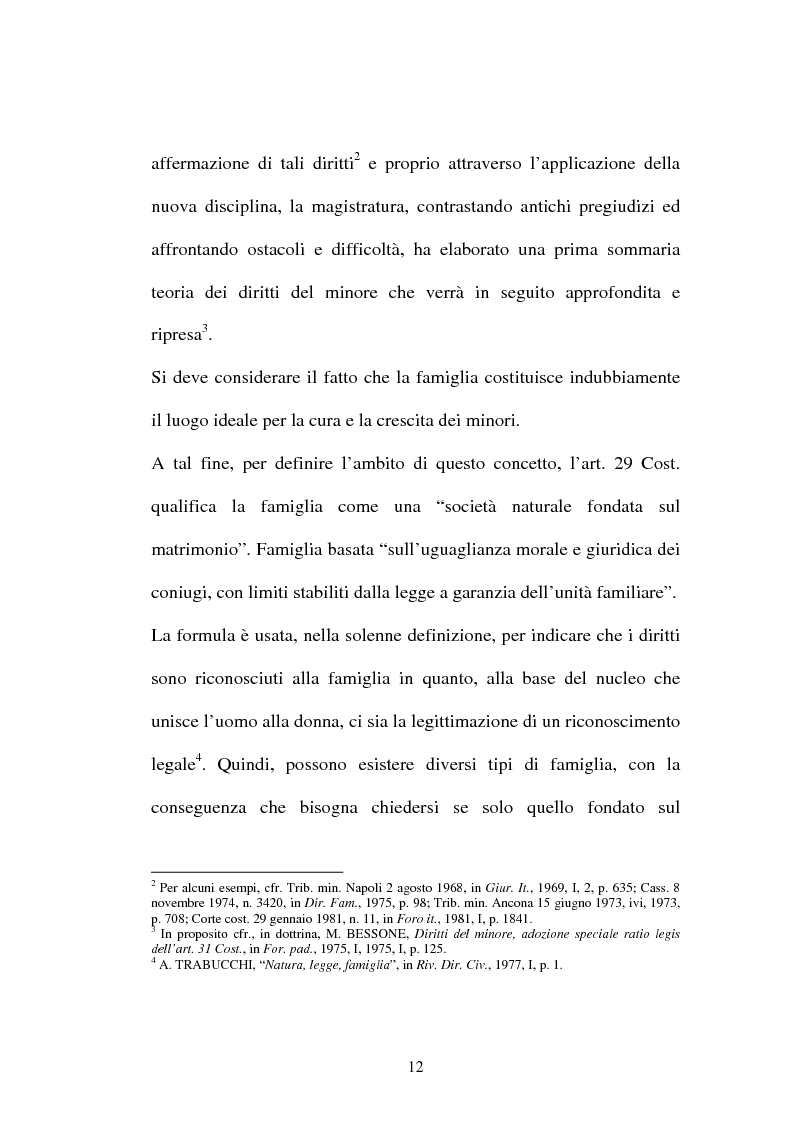 Anteprima della tesi: La tutela costituzionale ed internazionale del minore in stato di adozione, Pagina 7