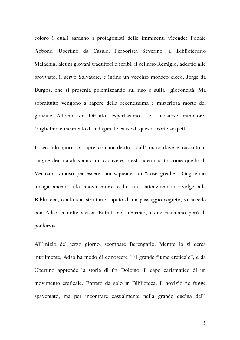 Anteprima della tesi: La detection nel 'Nome della rosa', Pagina 4