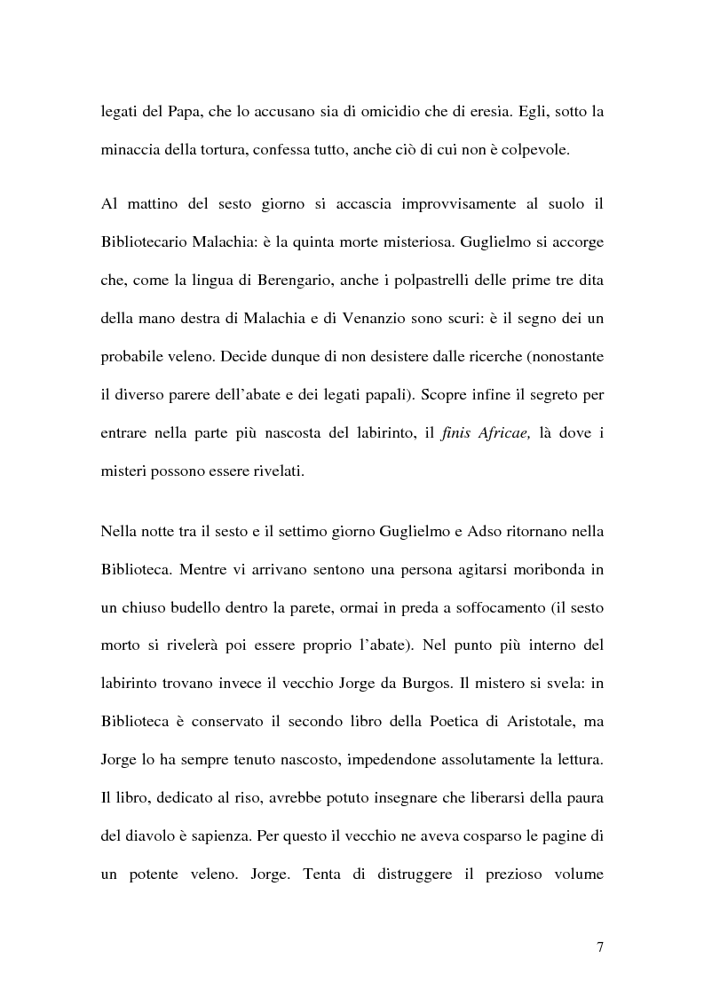 Anteprima della tesi: La detection nel 'Nome della rosa', Pagina 6
