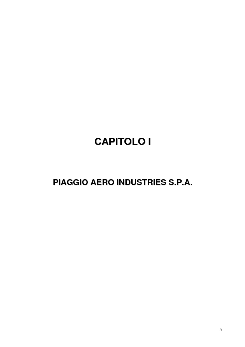 Anteprima della tesi: Pianificazione e programmazione in Piaggio Aero Industries Spa, Pagina 3