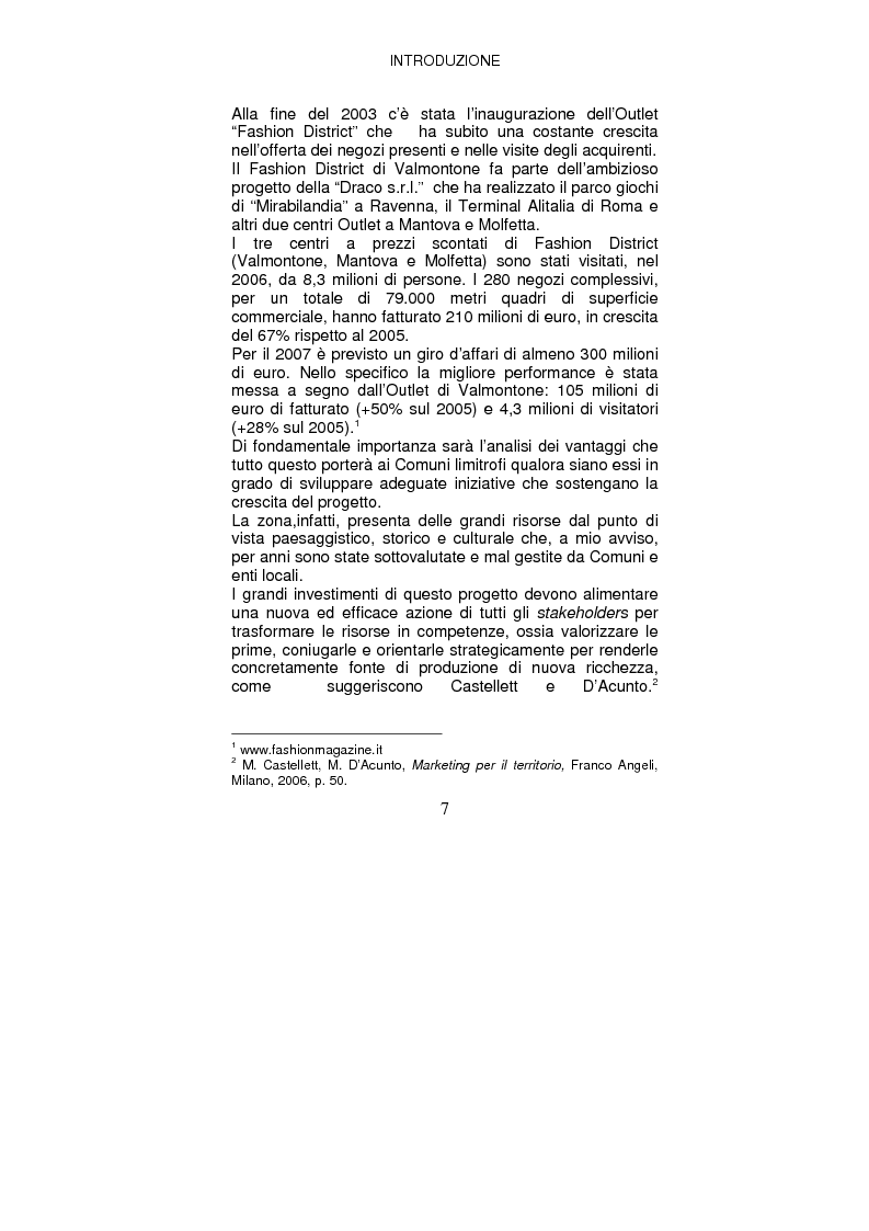 Anteprima della tesi: Marketing del territorio. Promozione e valorizzazione della zona di Valmontone., Pagina 3