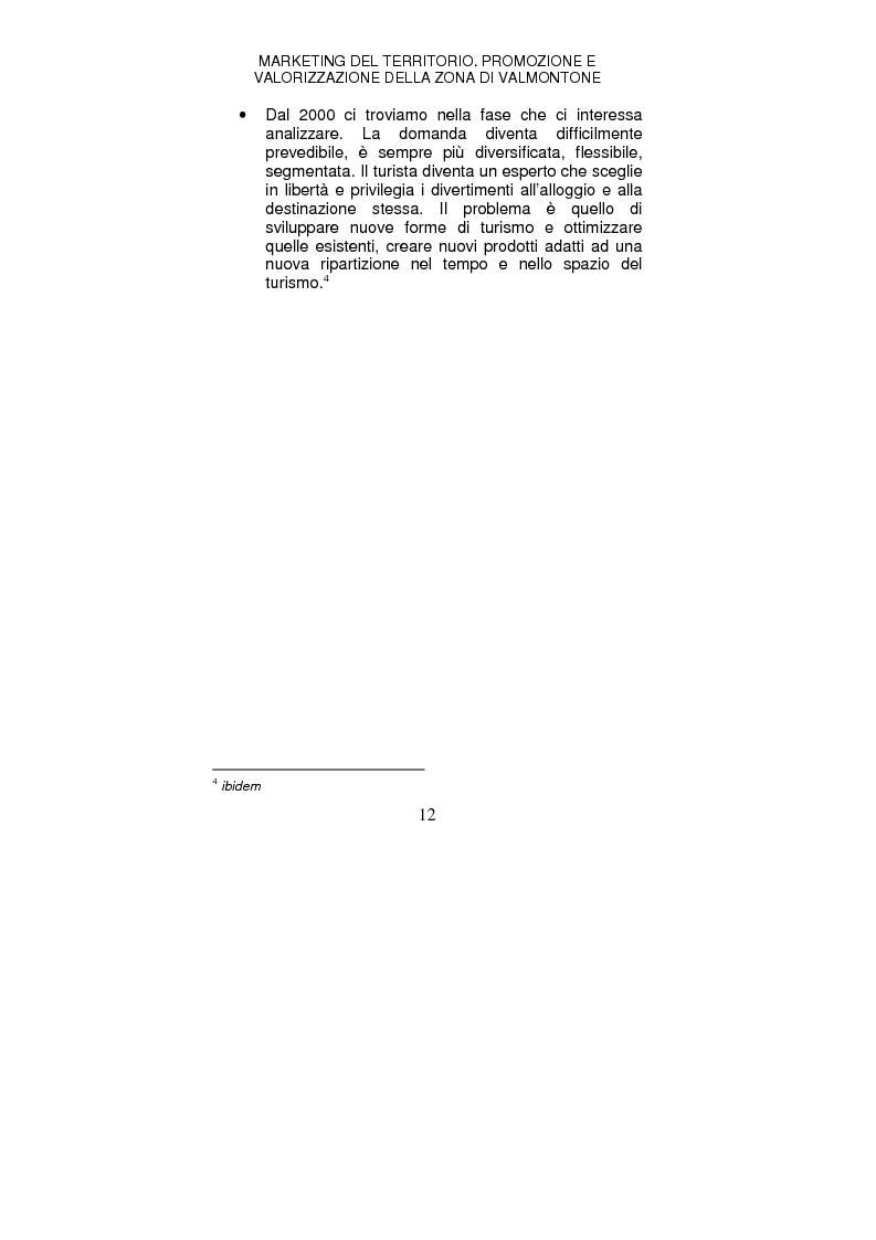 Anteprima della tesi: Marketing del territorio. Promozione e valorizzazione della zona di Valmontone., Pagina 8