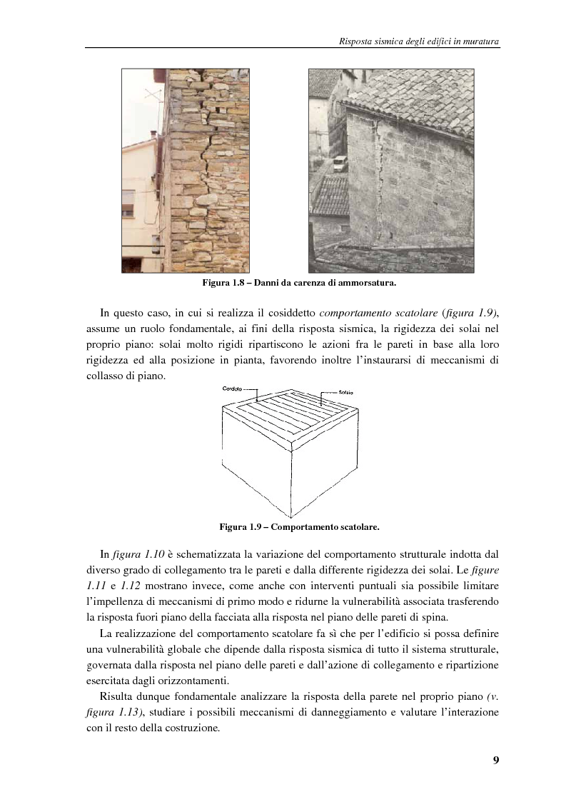 Anteprima della tesi: Simulazioni agli elementi finiti del comportamento dinamico di pareti in muratura, Pagina 9