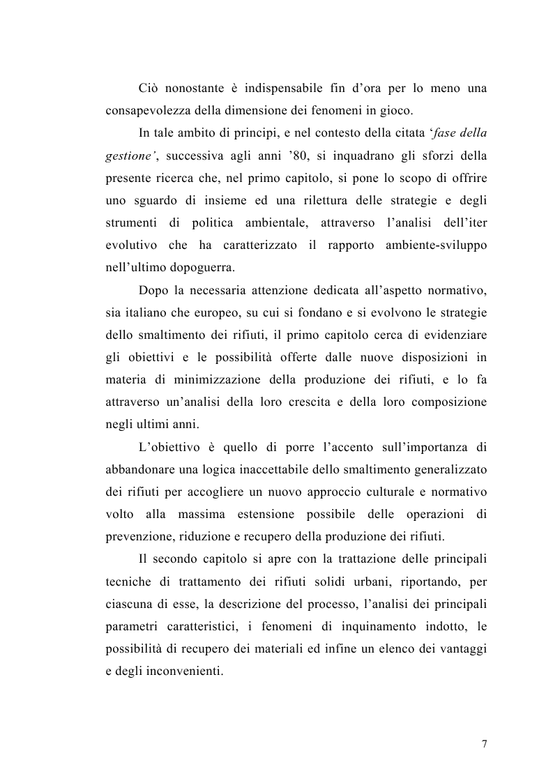 Anteprima della tesi: Lo smaltimento dei rifiuti solidi urbani, Pagina 7