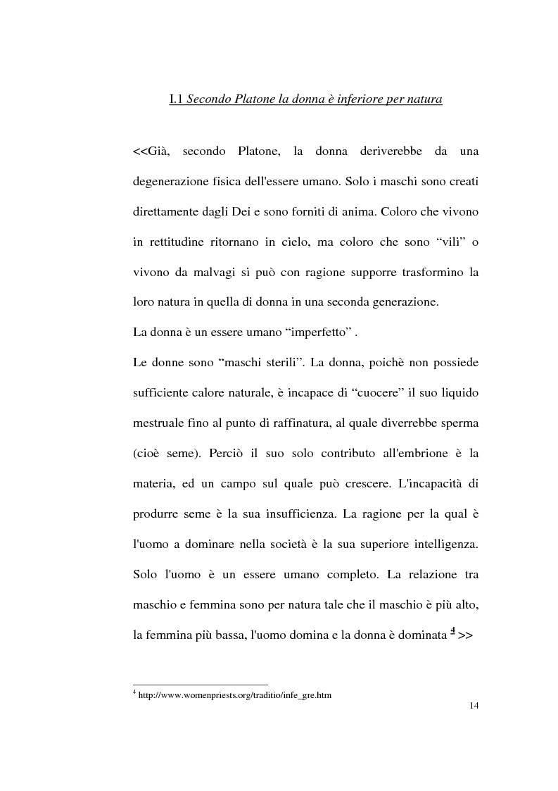 Anteprima della tesi: La donna nella concezione politica di Platone, Pagina 12