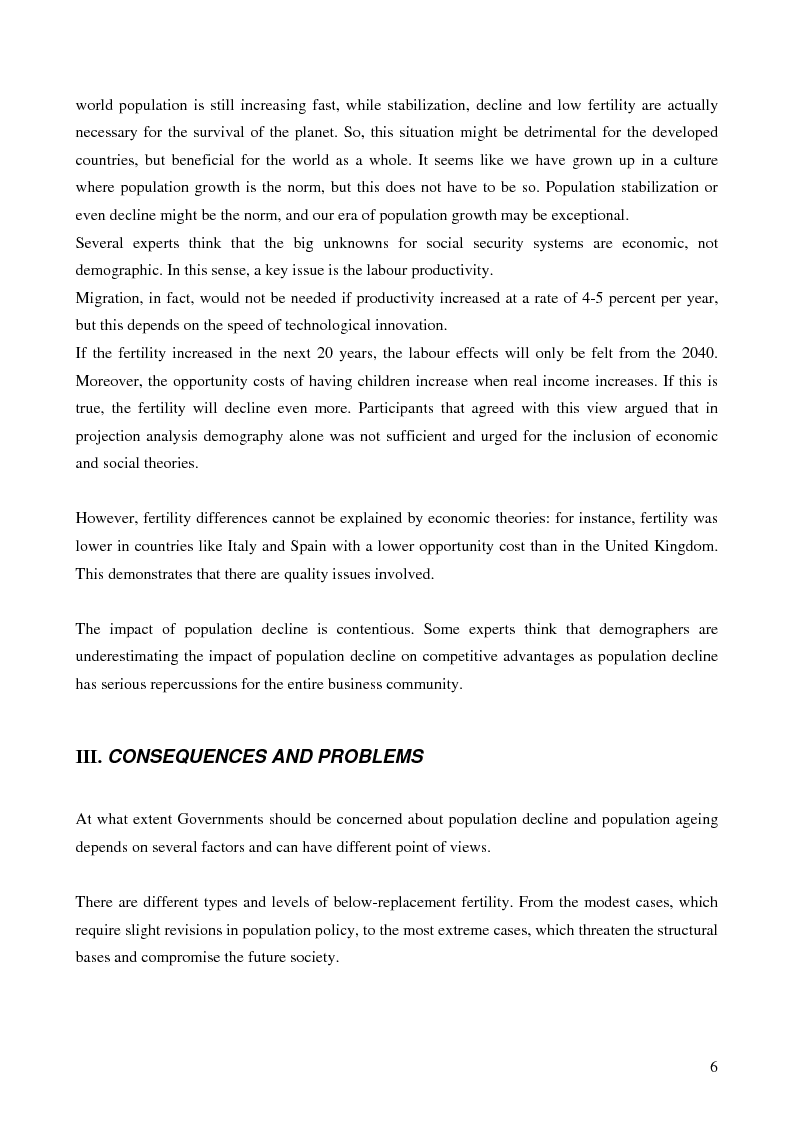 Anteprima della tesi: Policy Responses to Population Decline and Ageing, Pagina 3