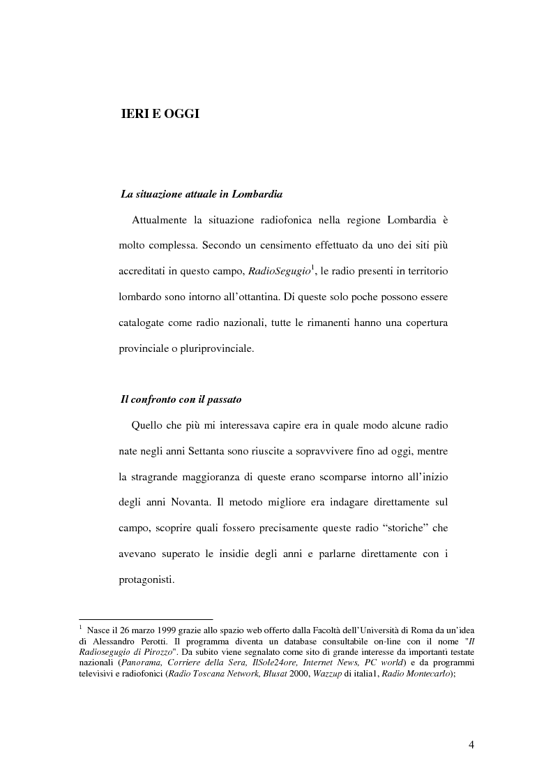Anteprima della tesi: Radio Adamello. Struttura e offerta di una radio locale in Lombardia, Pagina 4