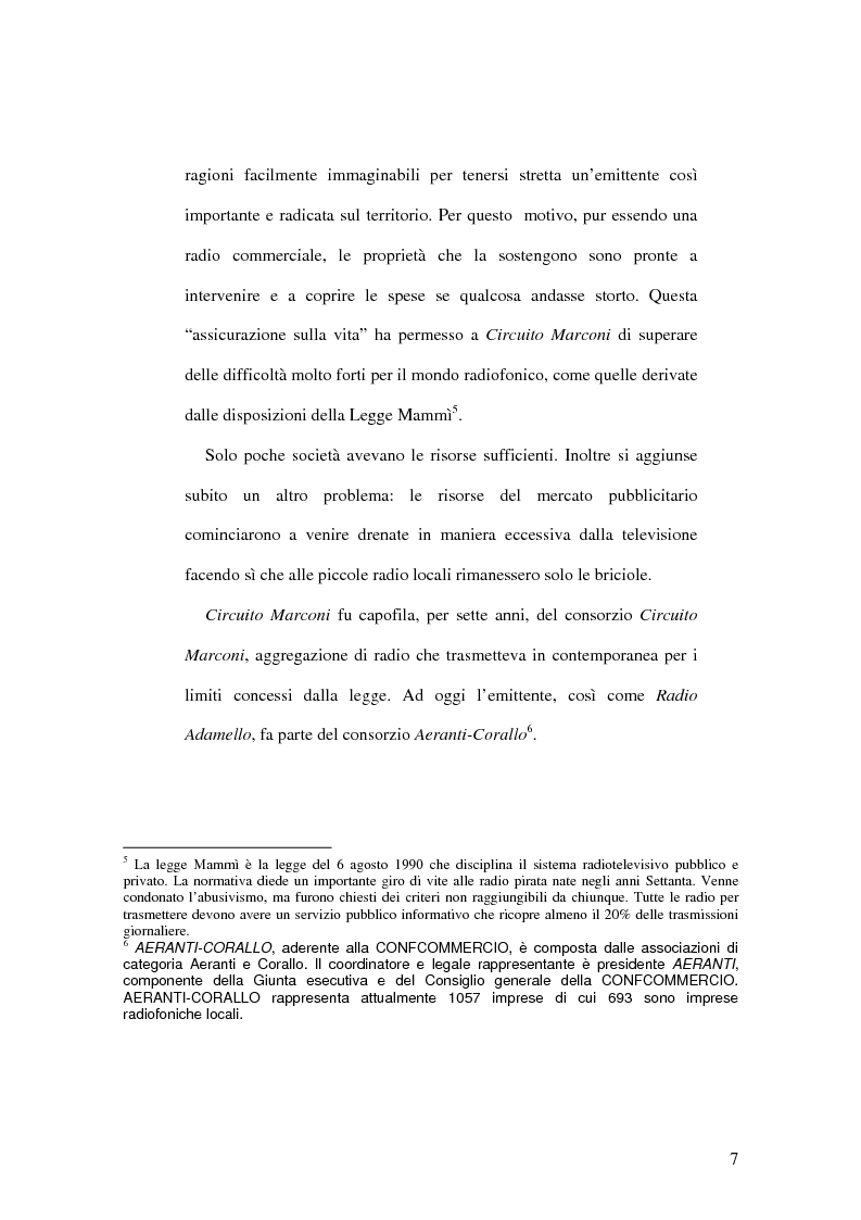 Anteprima della tesi: Radio Adamello. Struttura e offerta di una radio locale in Lombardia, Pagina 7