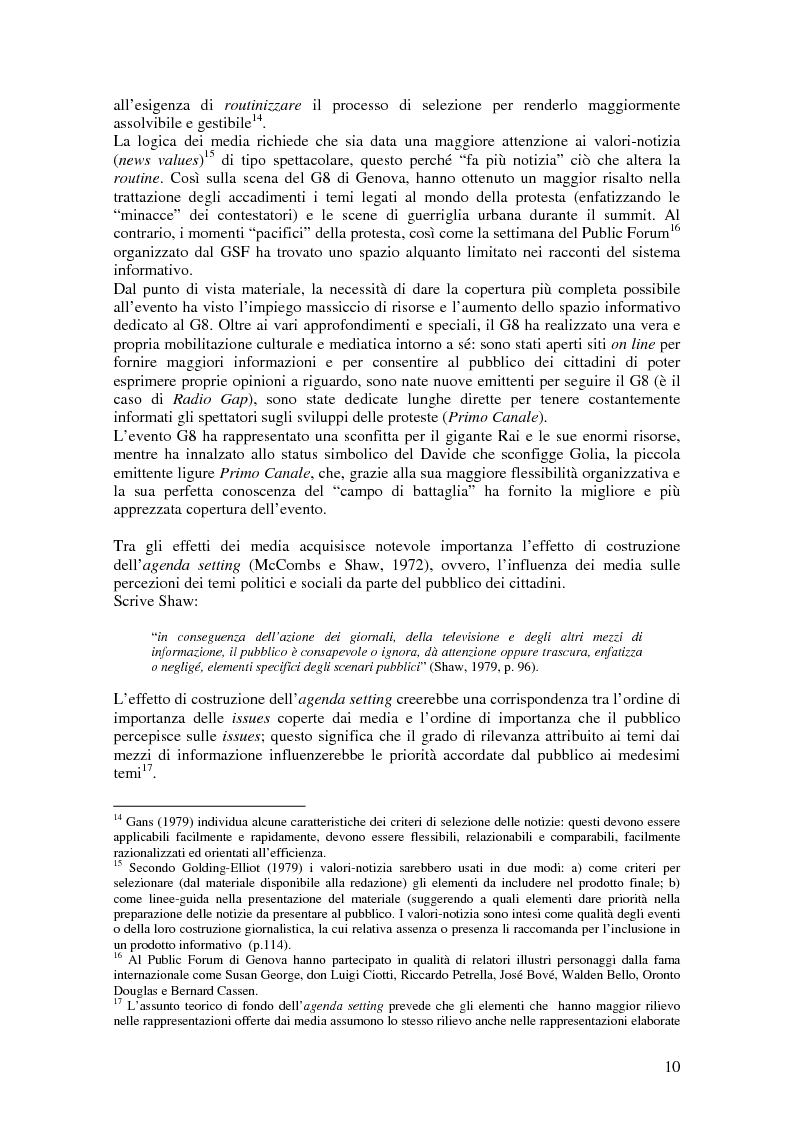 Anteprima della tesi: Tematizzare il G8. Il dibattito sul vertice di Genova nei media, Pagina 7
