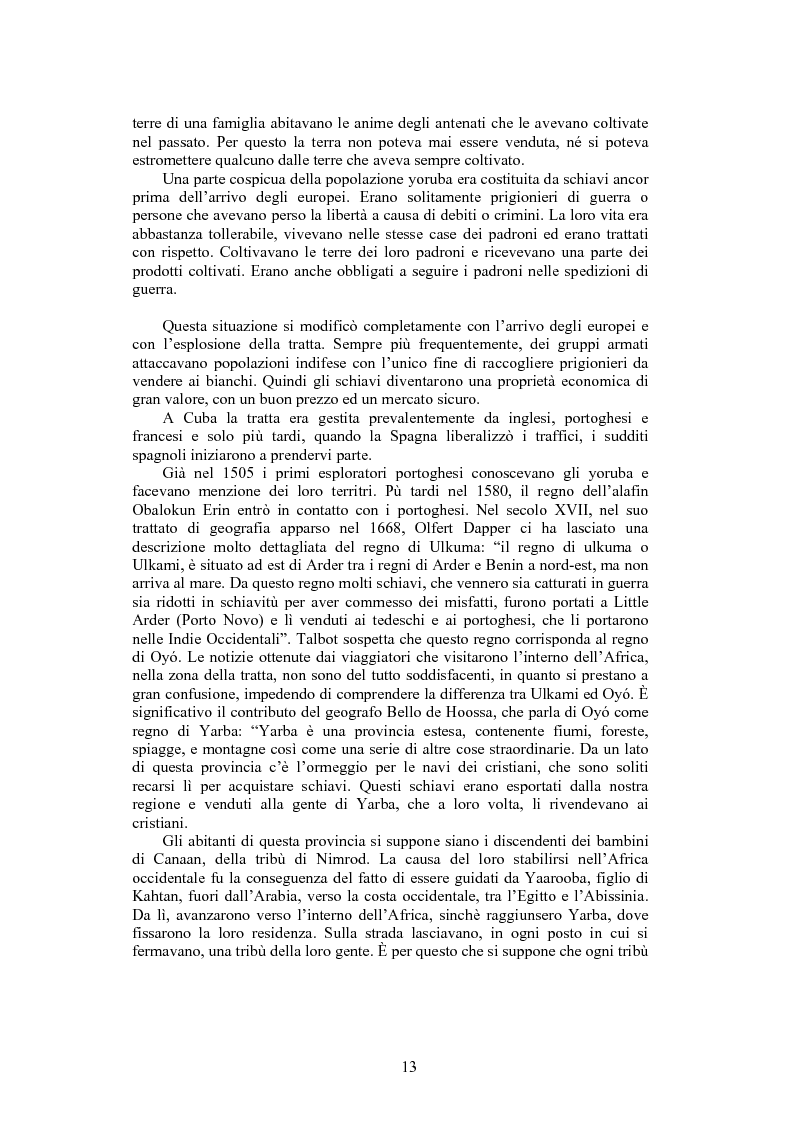 Anteprima della tesi: La santeria. Credenze e pratiche rituali di una religione afrocubana, Pagina 10