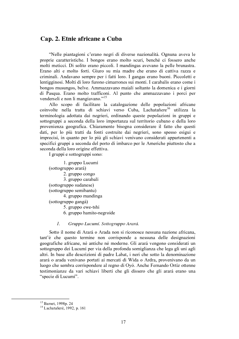 Anteprima della tesi: La santeria. Credenze e pratiche rituali di una religione afrocubana, Pagina 14