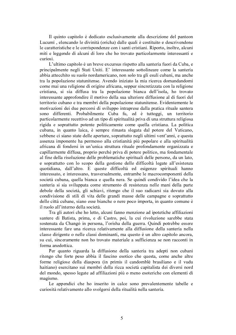 Anteprima della tesi: La santeria. Credenze e pratiche rituali di una religione afrocubana, Pagina 2