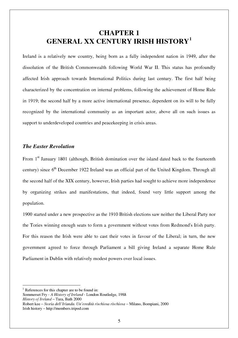Anteprima della tesi: The Irish Department of Foreign Affairs, Il Ministero degli Esteri Irlandese, Pagina 2