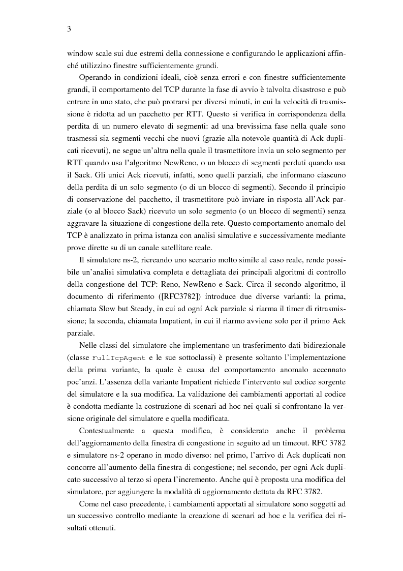 Anteprima della tesi: Analisi dell'avvio del TCP su canali satellitari a larga banda, Pagina 2