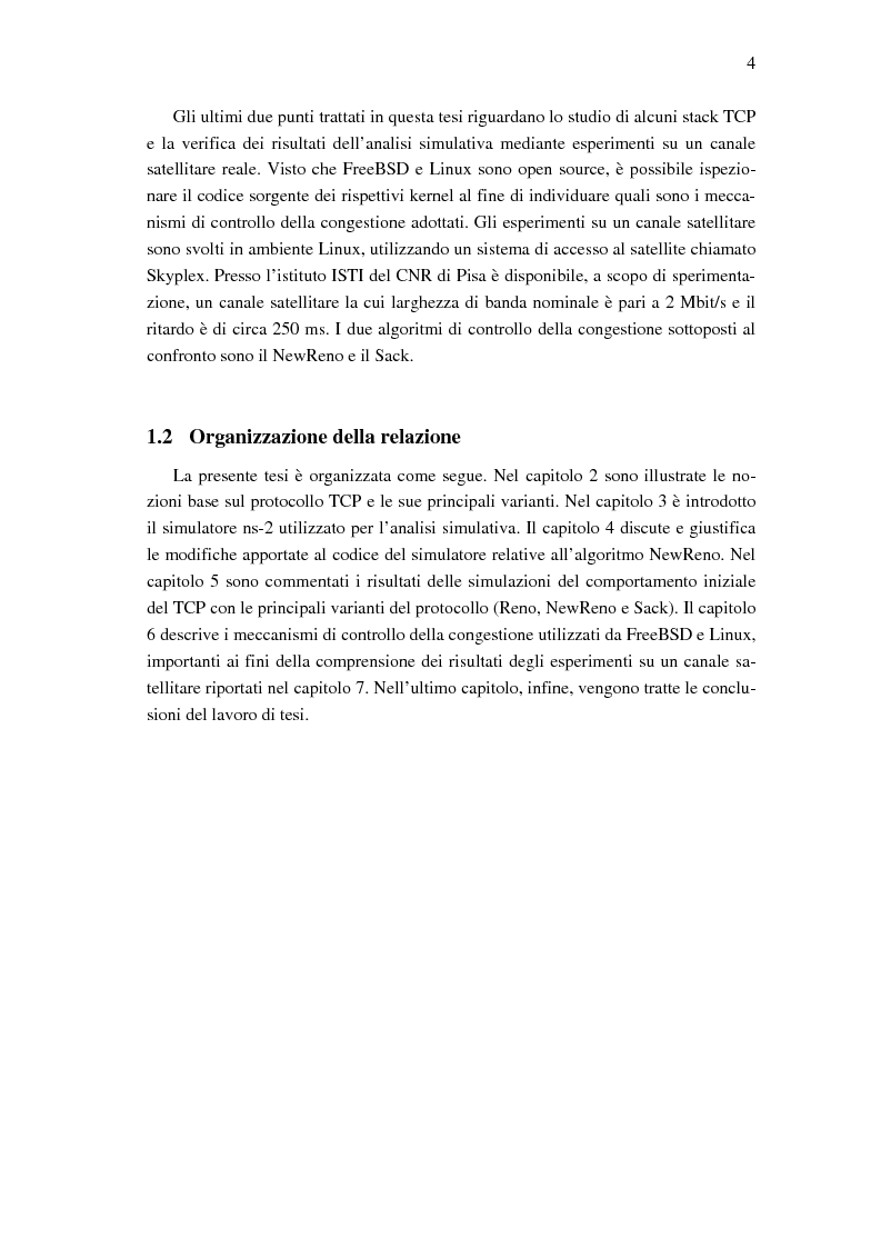 Anteprima della tesi: Analisi dell'avvio del TCP su canali satellitari a larga banda, Pagina 3