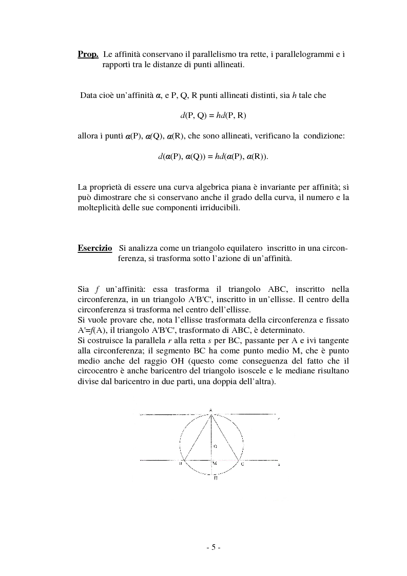 Anteprima della tesi: Trasformazioni geometriche e proprietà invarianti: i punti di vista di Klein e di von Staudt, Pagina 4