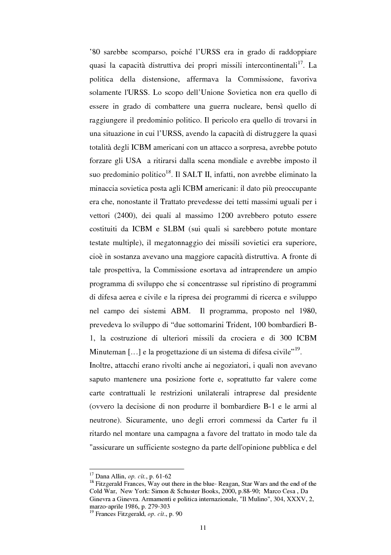 Anteprima della tesi: Gli USA e la difesa strategica: da Ronald Reagan a George W. Bush, Pagina 11