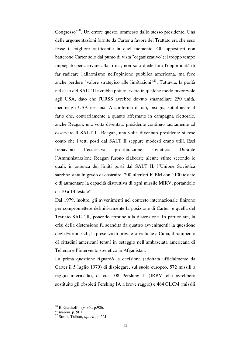 Anteprima della tesi: Gli USA e la difesa strategica: da Ronald Reagan a George W. Bush, Pagina 12