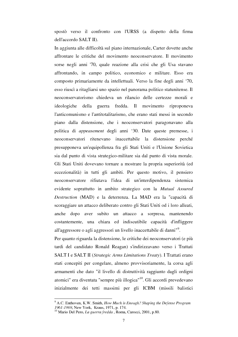 Anteprima della tesi: Gli USA e la difesa strategica: da Ronald Reagan a George W. Bush, Pagina 7