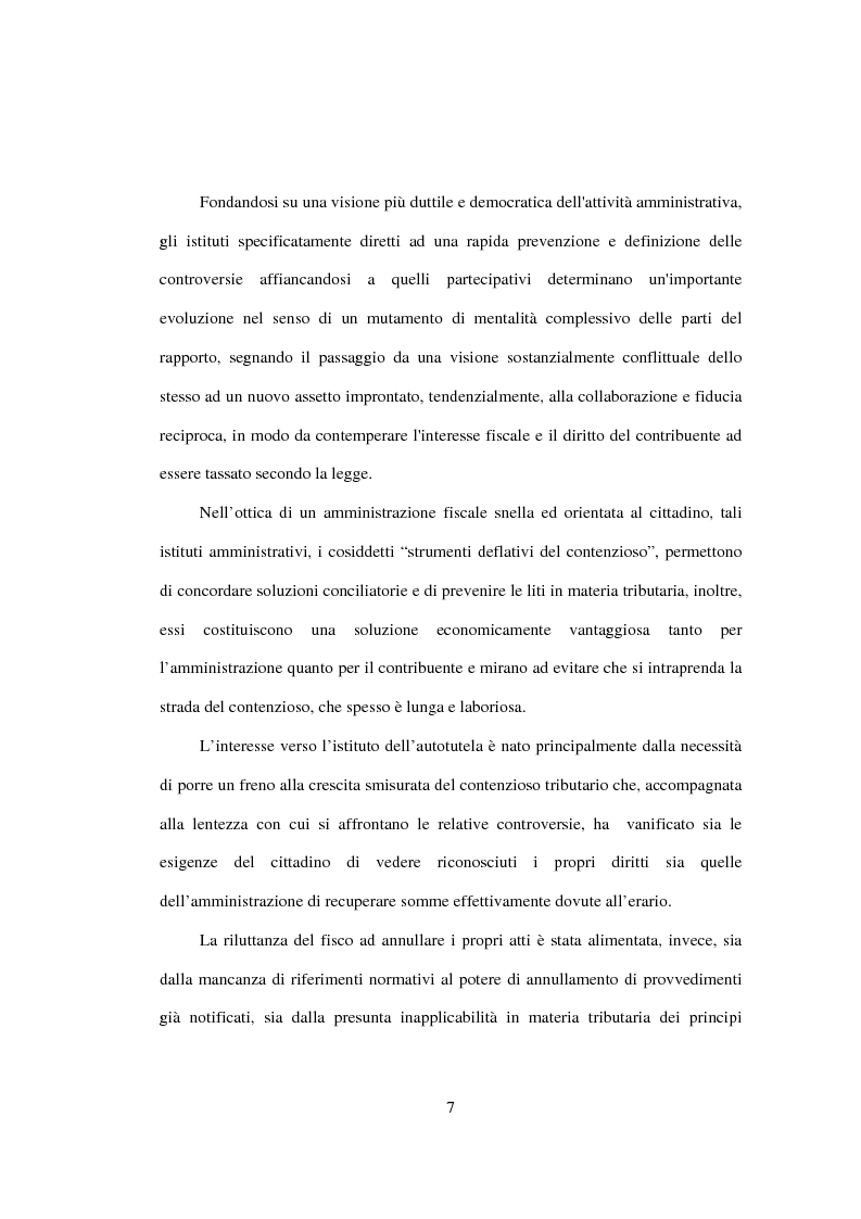 Anteprima della tesi: Autotutela nell'ordinamento tributario, Pagina 2