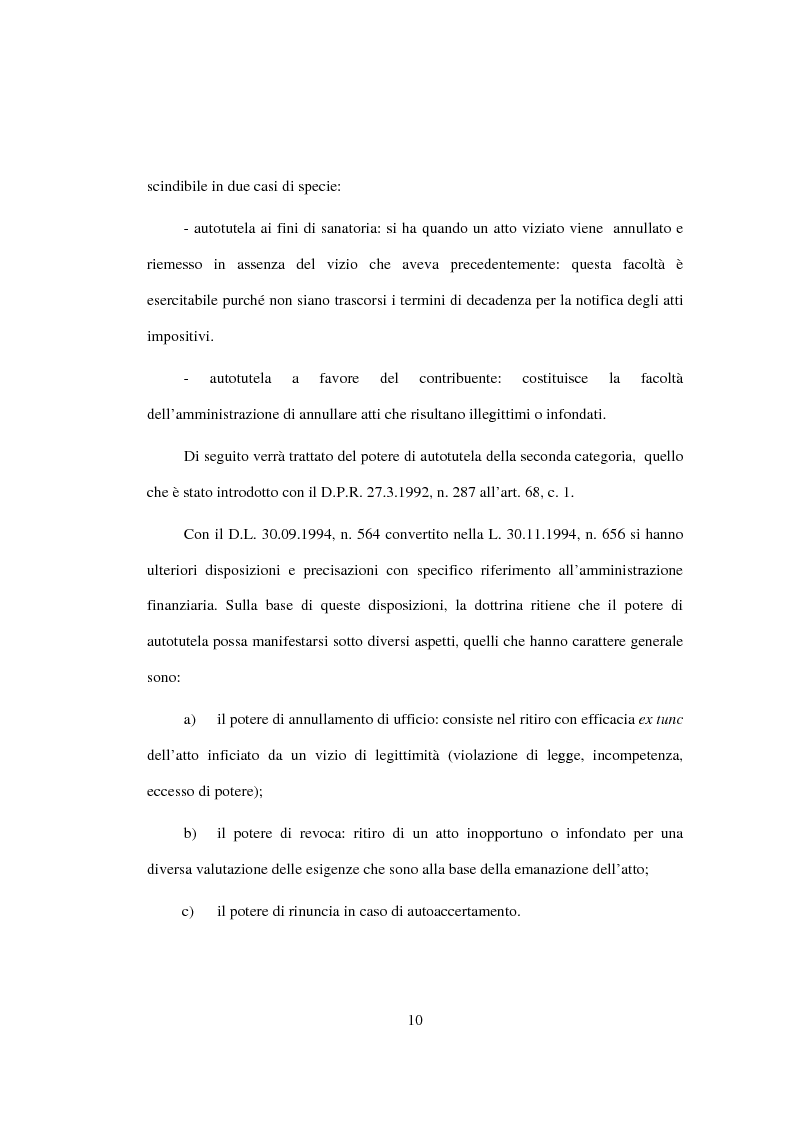 Anteprima della tesi: Autotutela nell'ordinamento tributario, Pagina 5