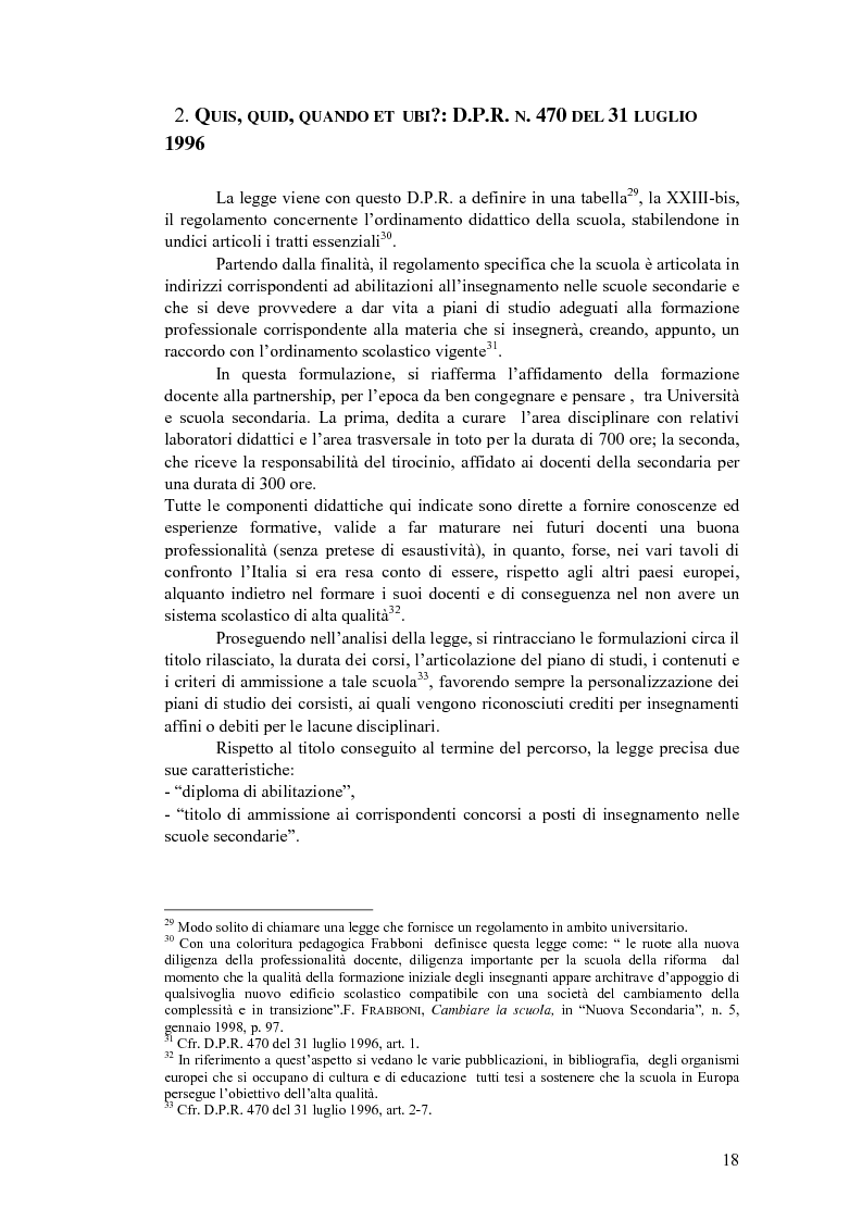 Anteprima della tesi: Formazione e SSIS: tra ideale e reale, Pagina 14