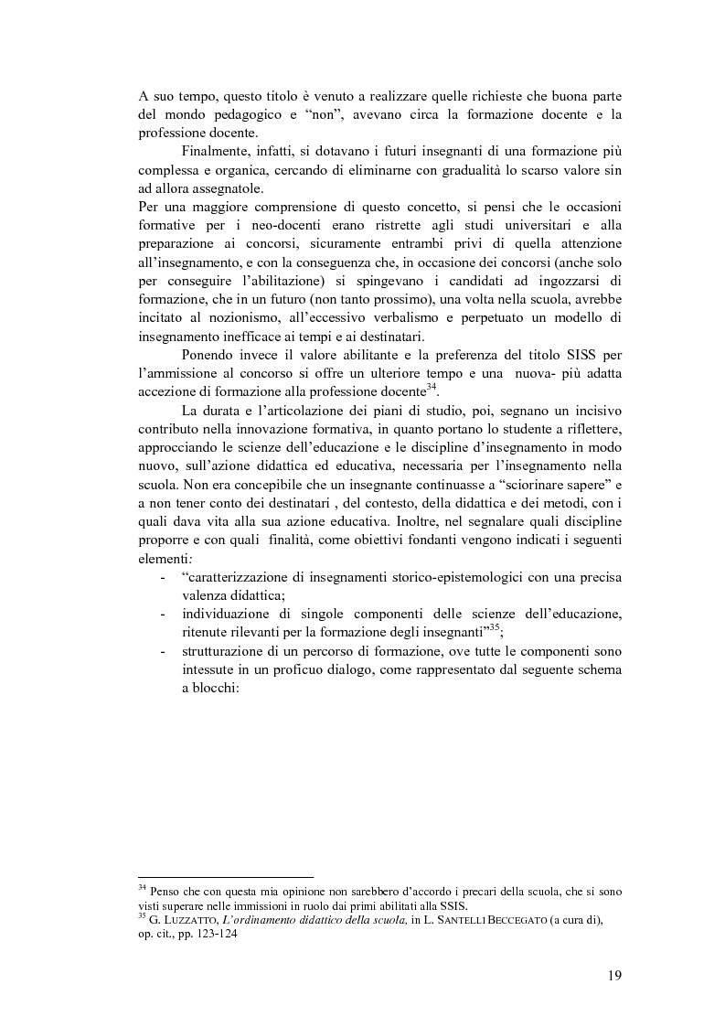 Anteprima della tesi: Formazione e SSIS: tra ideale e reale, Pagina 15