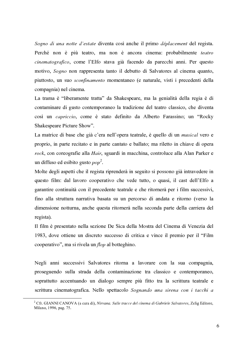 Anteprima della tesi: Contaminazioni tra generi e stili: il cinema di Gabriele Salvatores, Pagina 6