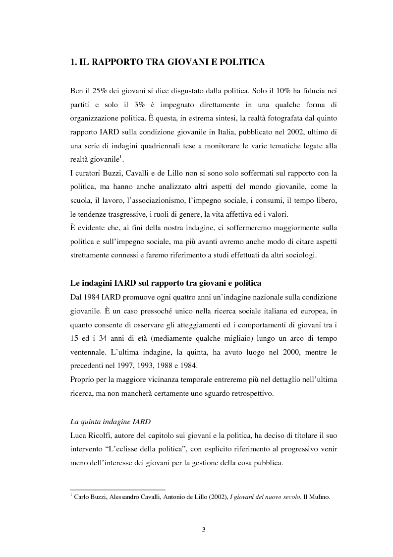 Anteprima della tesi: Sinistra e destra nella realtà politica giovanile della Valcamonica: focus group a confronto, Pagina 3