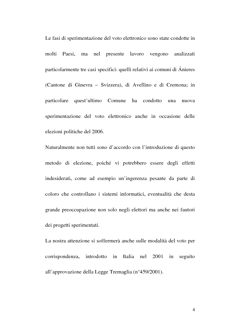 Anteprima della tesi: Legge elettorale, voto per corrispondenza e nuove tecnologie, Pagina 2