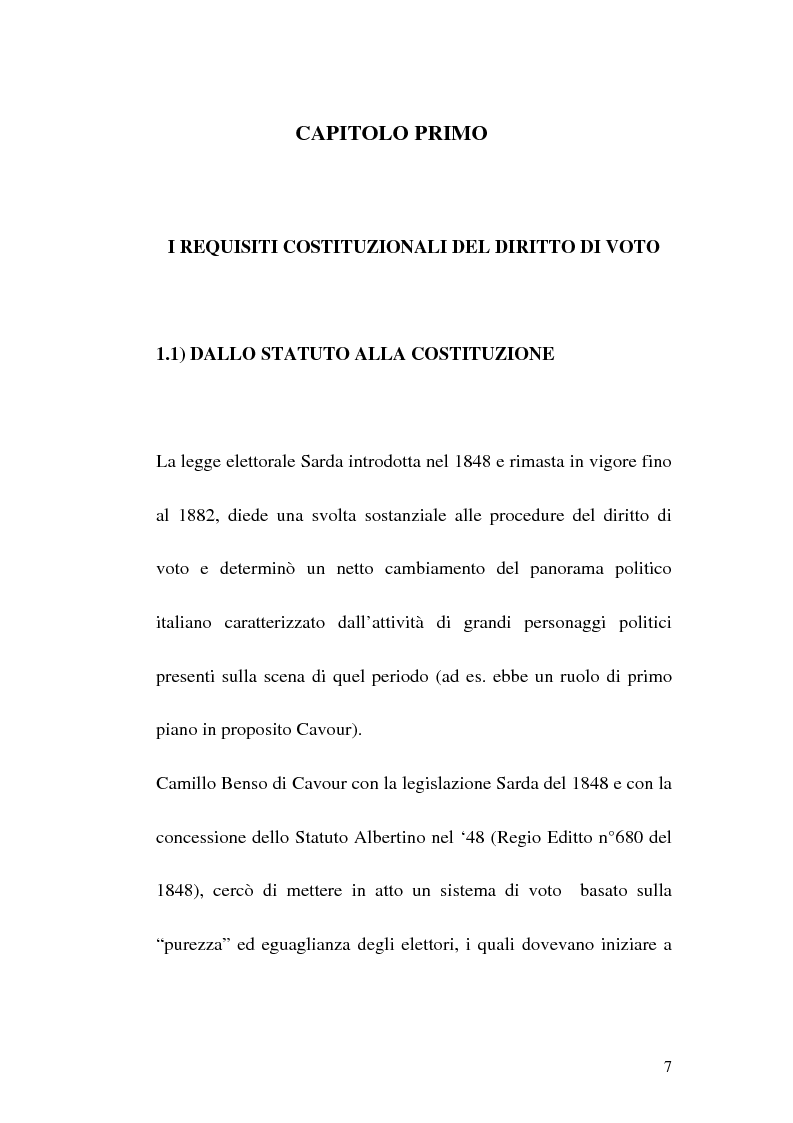 Anteprima della tesi: Legge elettorale, voto per corrispondenza e nuove tecnologie, Pagina 5