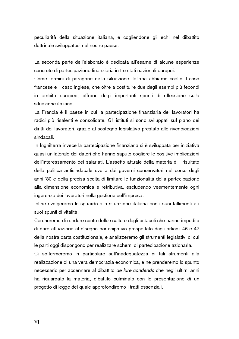 Anteprima della tesi: La partecipazione dei lavoratori al capitale di rischio dell'impresa, Pagina 2