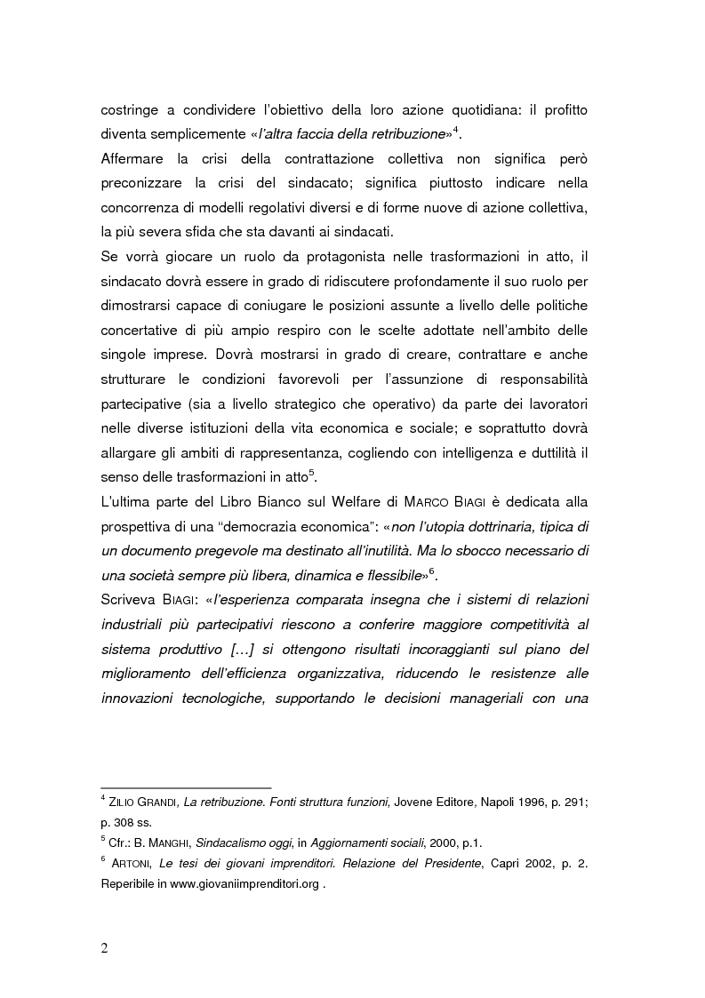 Anteprima della tesi: La partecipazione dei lavoratori al capitale di rischio dell'impresa, Pagina 5