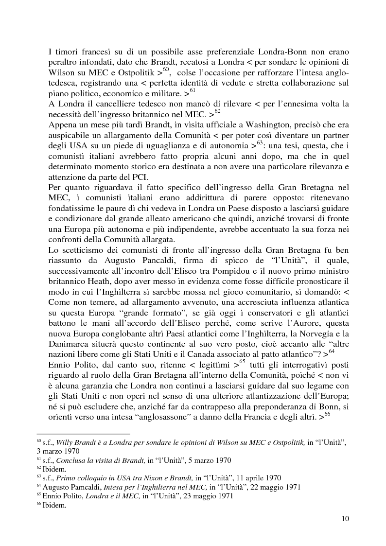 Anteprima della tesi: ''L'Unità'' e gli allargamenti della Comunità Europea (1969-1986), Pagina 10
