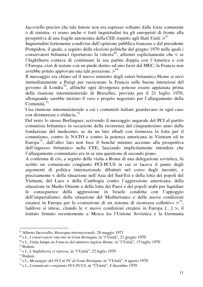 Anteprima della tesi: ''L'Unità'' e gli allargamenti della Comunità Europea (1969-1986), Pagina 11