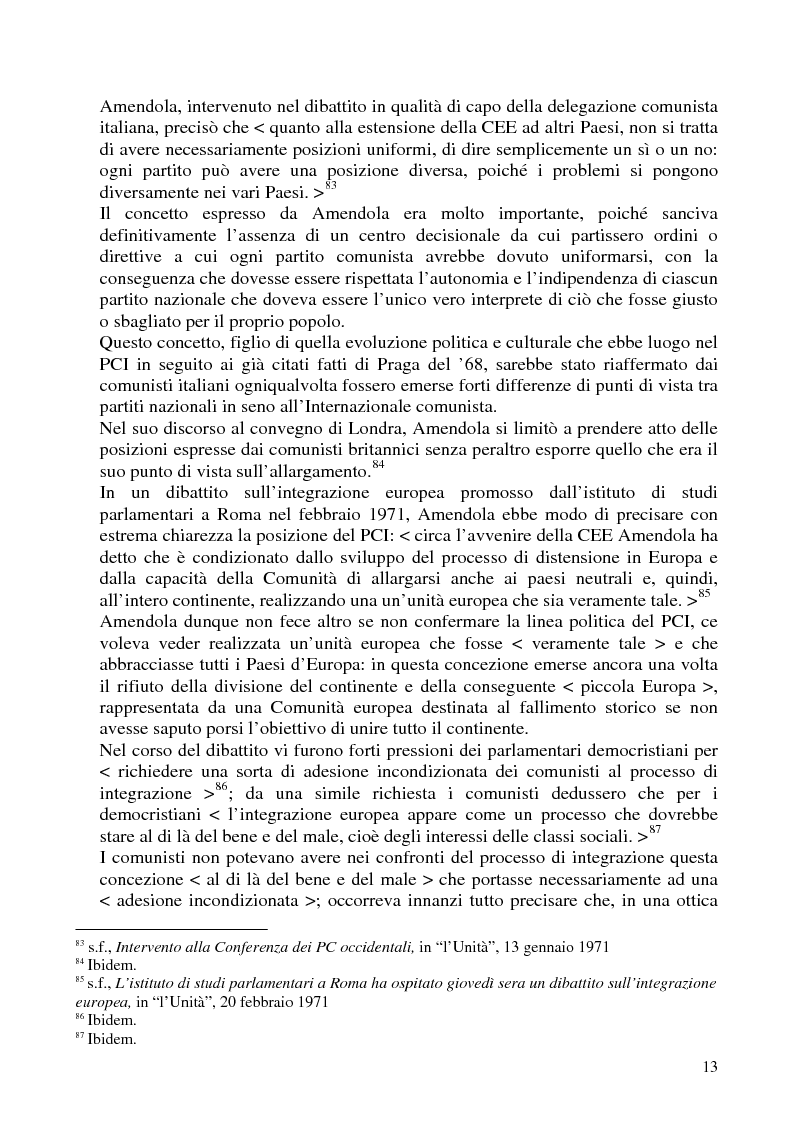 Anteprima della tesi: ''L'Unità'' e gli allargamenti della Comunità Europea (1969-1986), Pagina 13