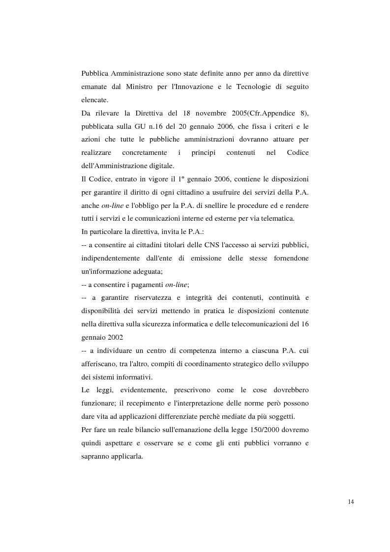 Anteprima della tesi: Pubblica amministrazione e partecipazione. Quale amministrazione e per quale partecipazione., Pagina 14
