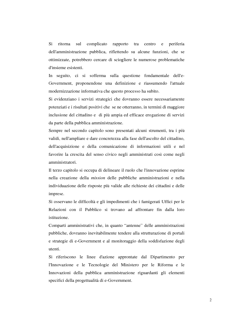 Anteprima della tesi: Pubblica amministrazione e partecipazione. Quale amministrazione e per quale partecipazione., Pagina 2