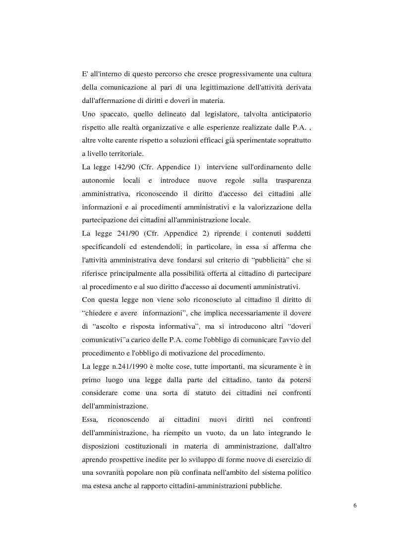 Anteprima della tesi: Pubblica amministrazione e partecipazione. Quale amministrazione e per quale partecipazione., Pagina 6
