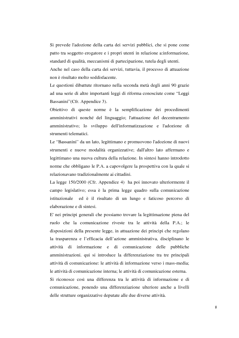 Anteprima della tesi: Pubblica amministrazione e partecipazione. Quale amministrazione e per quale partecipazione., Pagina 8