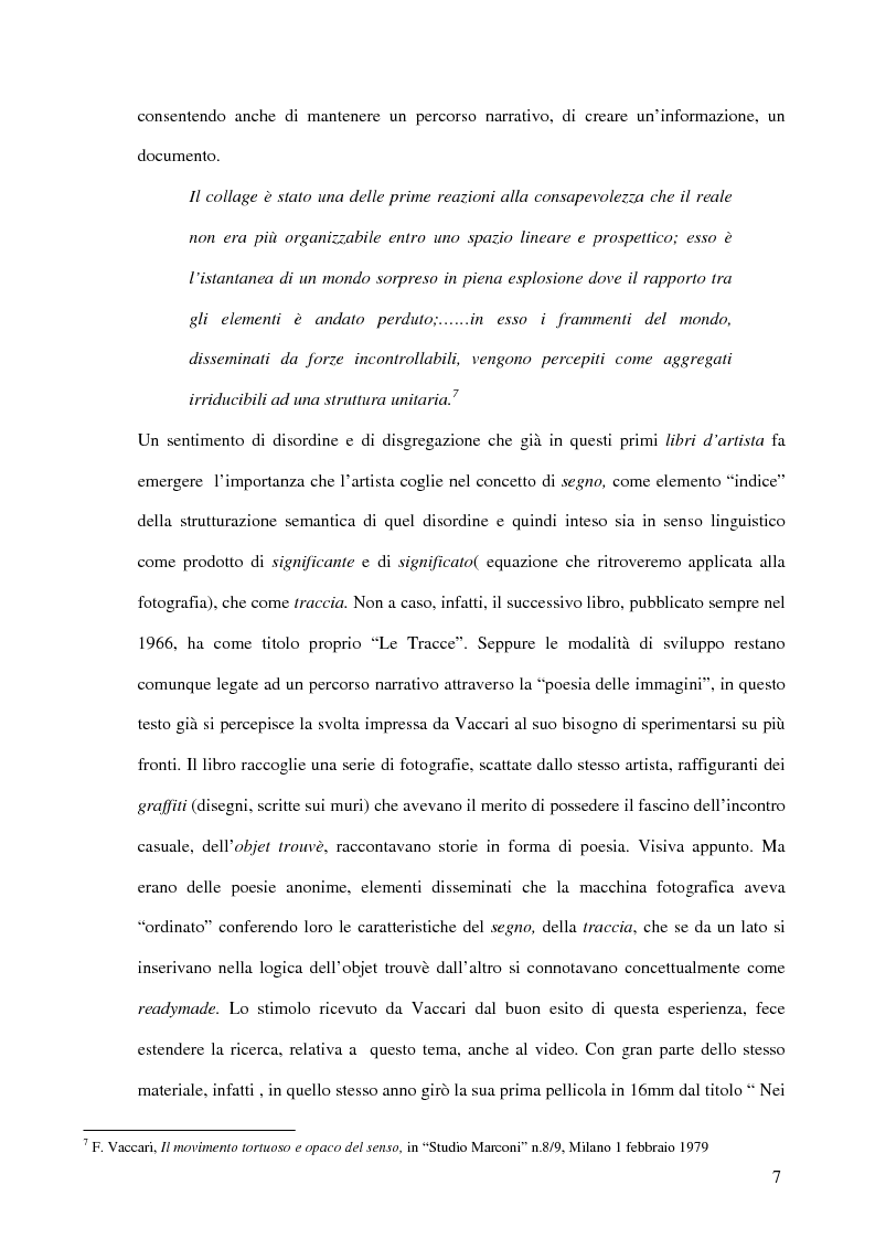 Anteprima della tesi: La fotografia in Franco Vaccari: dalla contemplazione all'azione, Pagina 7
