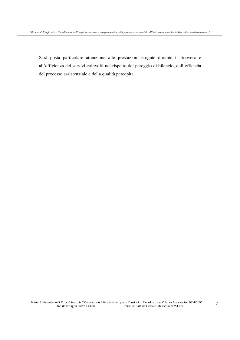 Anteprima della tesi: Il ruolo dell'infermiere coordinatore nell'implementazione e programmazione del percorso assistenziale all’intervento in un'unità operativa multidisciplinare, Pagina 2