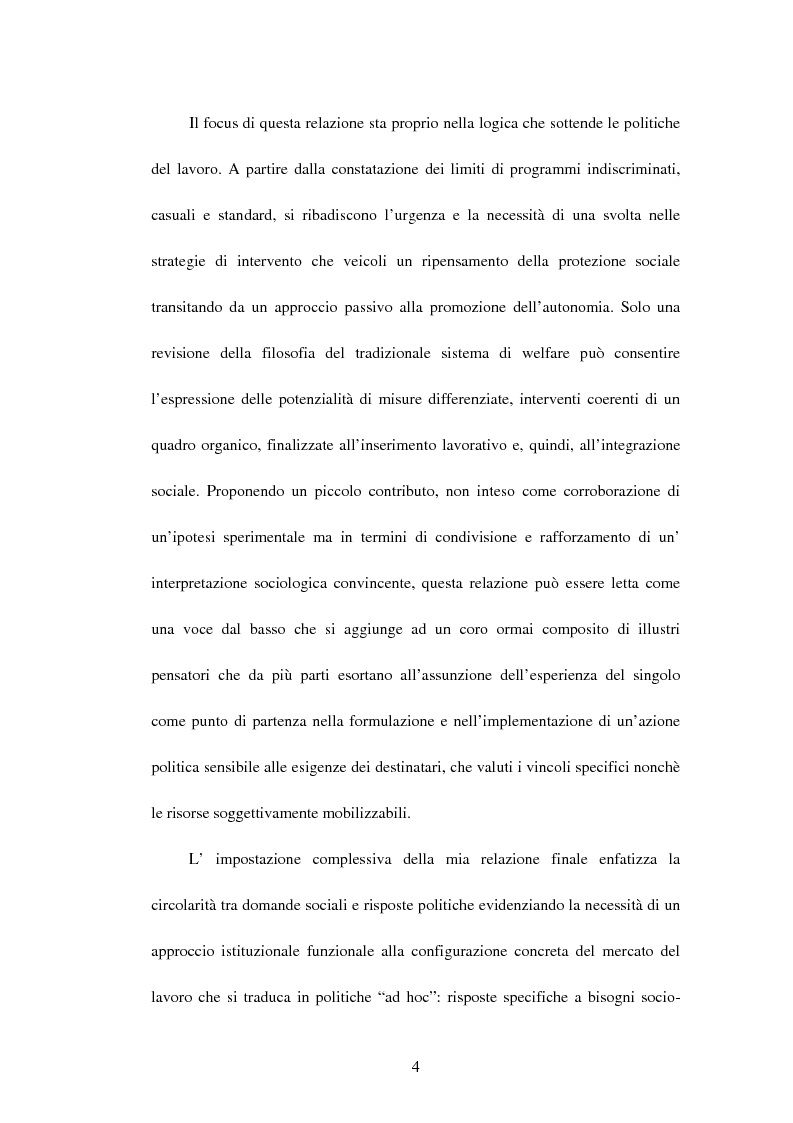 Anteprima della tesi: La costruzione sociale di politiche del lavoro attive: la risposta istituzionale alle nuove incertezze, Pagina 2