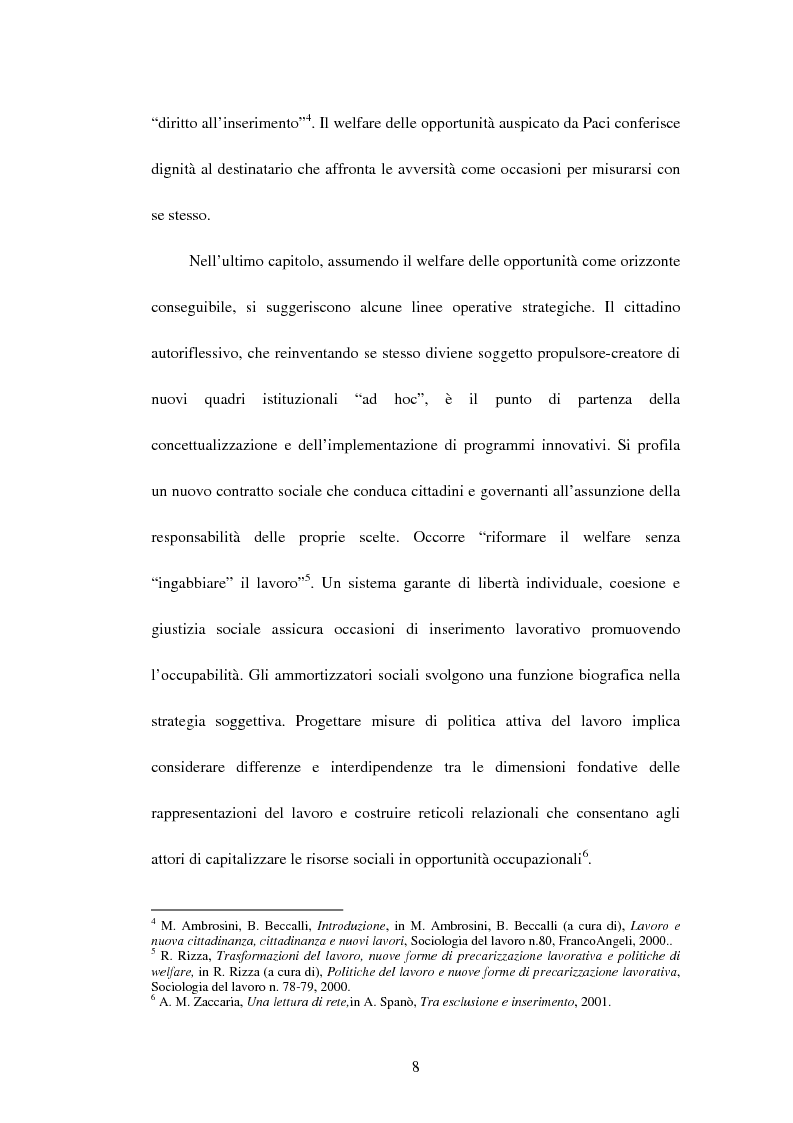 Anteprima della tesi: La costruzione sociale di politiche del lavoro attive: la risposta istituzionale alle nuove incertezze, Pagina 6