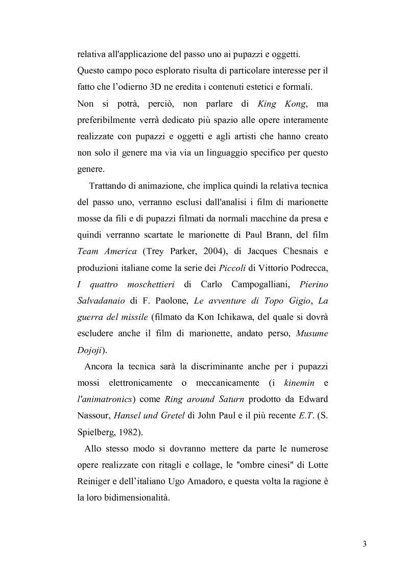 Anteprima della tesi: L'altra animazione: il cinema dei pupazzi e degli oggetti animati, Pagina 2