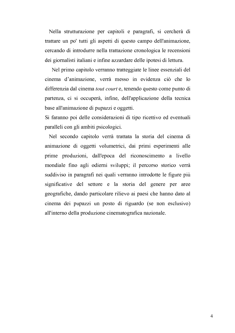 Anteprima della tesi: L'altra animazione: il cinema dei pupazzi e degli oggetti animati, Pagina 3